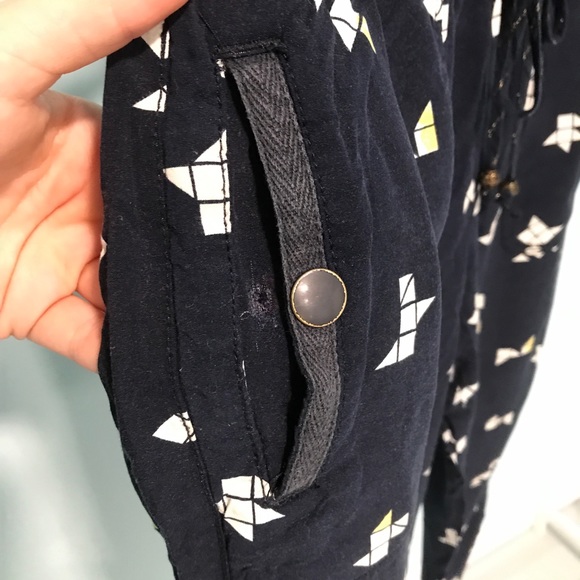 Anthropologie Hei Hei Navy Origami Jogger Pants M - Picture 7 of 8